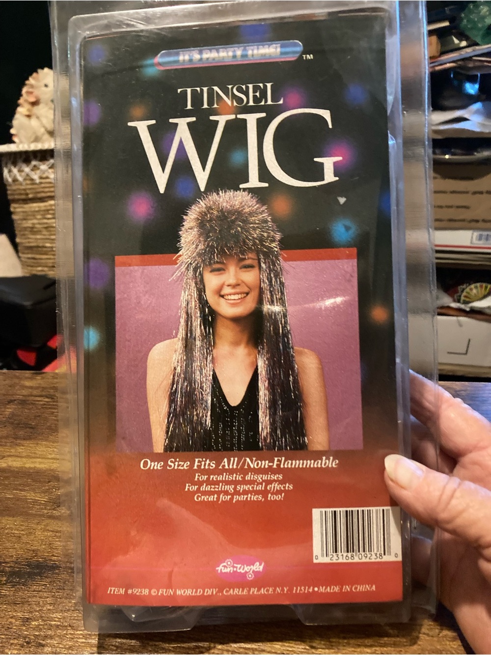 Vintage Fun World tinsel wig